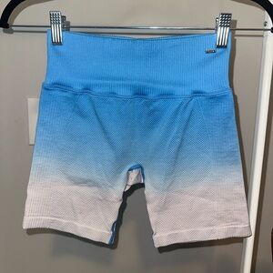 victoria’s secret blue ombre workout shorts